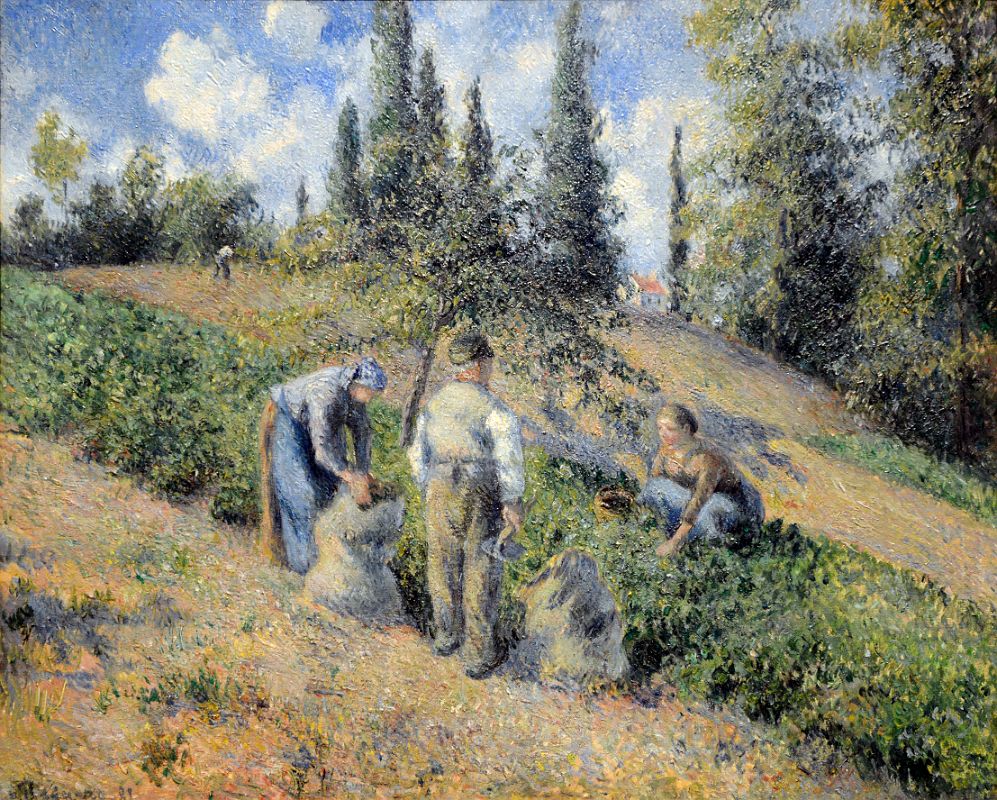 01C The Harvest, Pontoise - Camille Pissarro 1881 - Robert Lehman Collection New York Metropolitan Museum Of Art